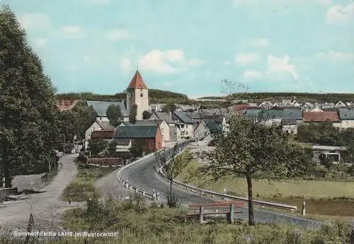 [Ansichtskarte] 6251 WALDBRUNN - LAHR, Ortseingang, Verlag Just. 