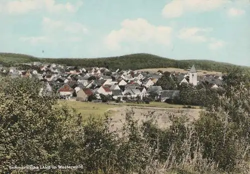 [Ansichtskarte] 6251 WALDBRUNN - LAHR, Blick über den Ort, Verlag Just. 