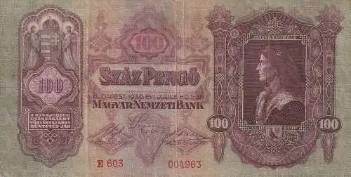 BANKNOTE UNGARN 100 PENGÖ
