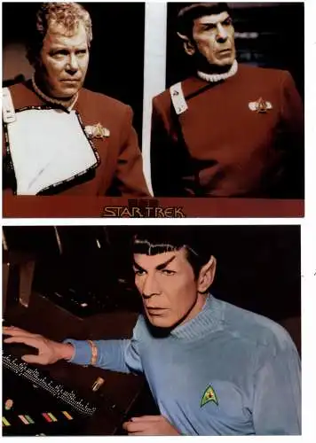 [Ansichtskarte] FILM / TV - STAR TREK, kleine Sammlung Kirk / Spock / Pille....11 AK und 3 gleichgroße Photos. 