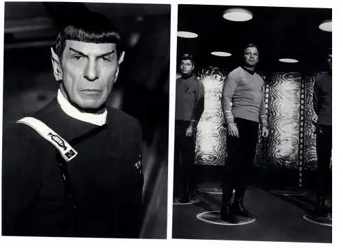 [Ansichtskarte] FILM / TV - STAR TREK, kleine Sammlung Kirk / Spock / Pille....11 AK und 3 gleichgroße Photos. 