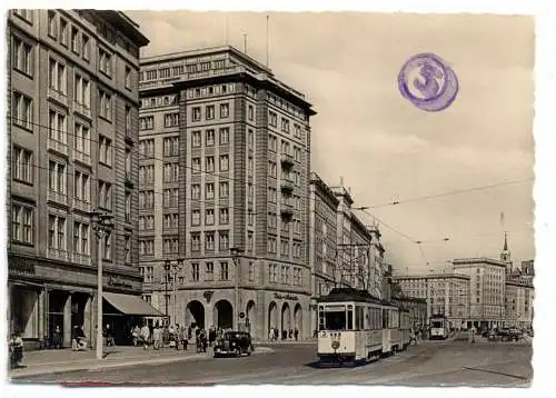 [Ansichtskarte] 0-3000 MAGDEBURG, Wilhelm - Pieck - Allee, Strassenbahnen, EILBOTE / EXPRESS nach Bonn. 