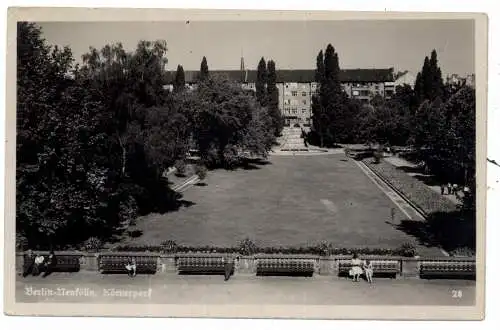 [Ansichtskarte] 1000 BERLIN - NEUKÖLLN, Körnerpark, 1954. 