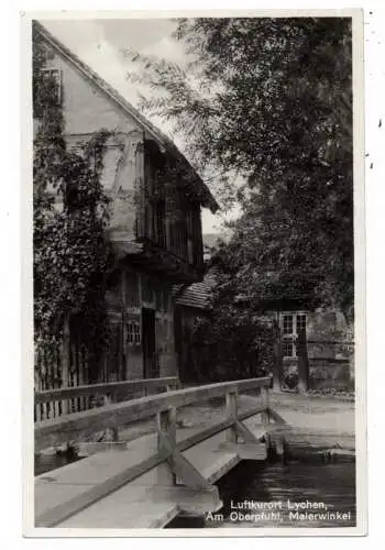 [Ansichtskarte] 0-2093 LYCHEN, Am Oberpfuhl, Malerwinkel, 1935. 