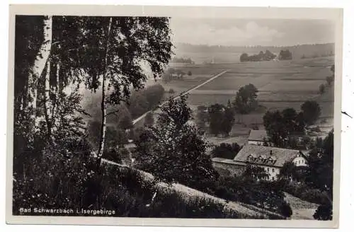 [Ansichtskarte] NIEDER - SCHLESIEN - BAD FLINSBERG - BAD SCHWARZBACH / SWIERADOW ZDROJ - CZERNIAWA ZDROJ, Blick über das Dorf, 1943, Verlag Männich. 