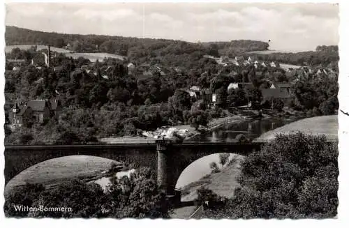 [Ansichtskarte] 5810  WITTEN  - BOMMERN, Blick über die Ruhr, 1963. 