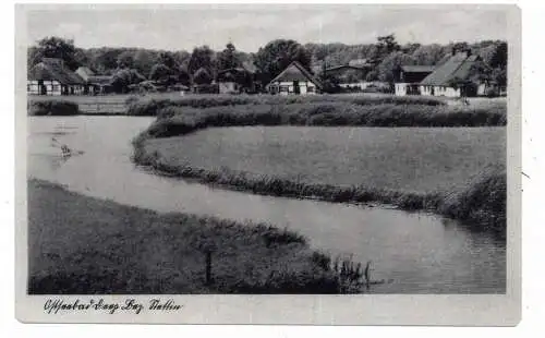 [Ansichtskarte] POMMERN - DEEP / DZWIRZYNO, Blick auf das Dorf, Verlag Simonsen. 
