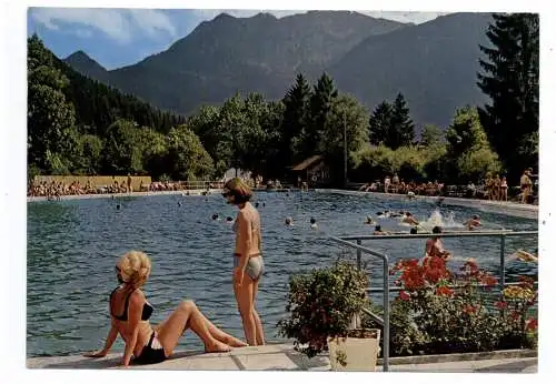 [Ansichtskarte] 8962 PFRONTEN, Schwimmbd mit Roßberg. 