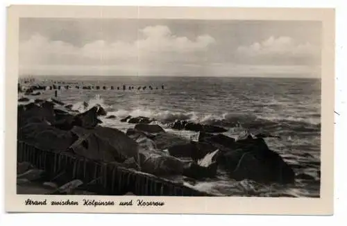[Ansichtskarte] 0-2225 KOSEROW / Usedom, Strand nach Kölpinsee, 1955. 