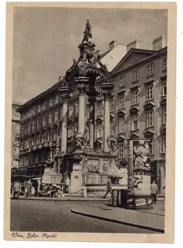 A 1000 WIEN, Hoher Markt, Litfaßsäule, 1958