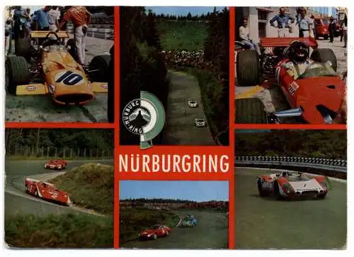 [Ansichtskarte] RACING - NÜRBURGRING, Formel- & Tourenwagen-Rennen. 