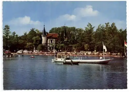 [Ansichtskarte] 4056 SCHWALMTAL - AMERN, Inselschlößchen am Hariksee. 