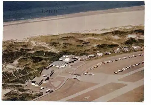 [Ansichtskarte] 2983 JUIST, Flugplatz und Restaurant, Luftaufnahme. 
