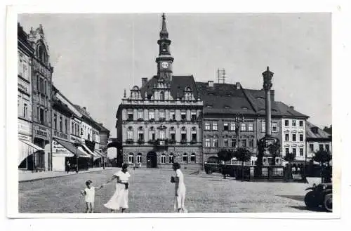 [Ansichtskarte] BÖHMEN & MÄHREN - BÖHMISCH LEIPA / CESKA LIPA, Marktplatz, Nachkriegskarte. 