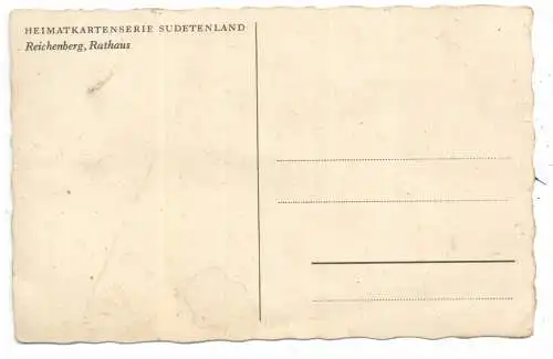 [Ansichtskarte] BÖHMEN & MÄHREN - REICHENBERG / LIBEREC, Rathaus. 