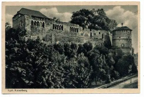 [Ansichtskarte] BÖHMEN & MÄHREN - EGER / CHEB, Kaiserburg, Nachkriegskarte. 