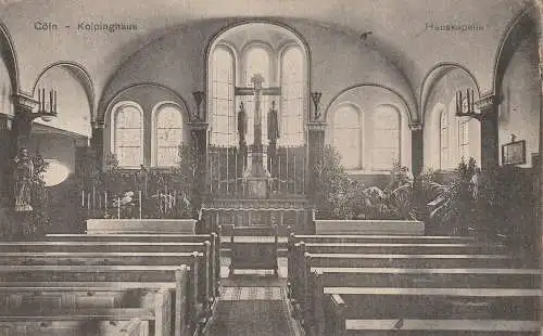 [Ansichtskarte] 5000 KÖLN, KOLPING, Kolpinghaus Breite Strasse, Altar, 1920. 