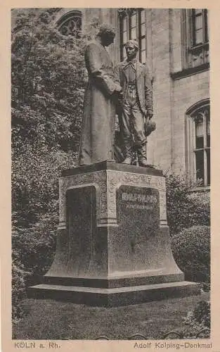 [Ansichtskarte] 5000 KÖLN, KOLPING, Kolping - Denkmal, 1928, nach Kulmbach gelaufen. 