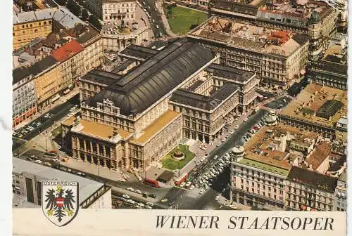 [Ansichtskarte] A 1000 WIEN, Innnenstadt, Staatsoper, Luftaufnahme. 
