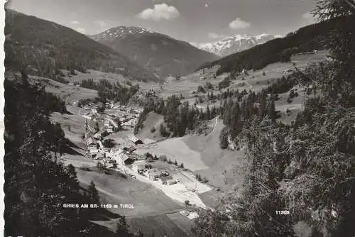 [Ansichtskarte] A 6156 GRIES am Brenner, Blick auf den Ort, 196... 