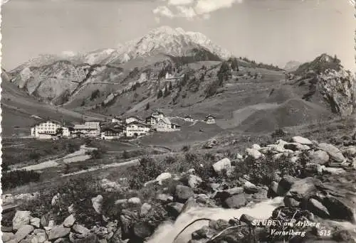 [Ansichtskarte] A 6762 KLÖSTERLE - STUBEN am Arlberg, Blick auf den Ort. 