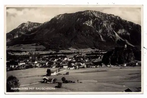 [Ansichtskarte] 8220 TRAUNSTEIN, Panorama, Text" Aus der Reichsverwaltungführerschule", 1937. 