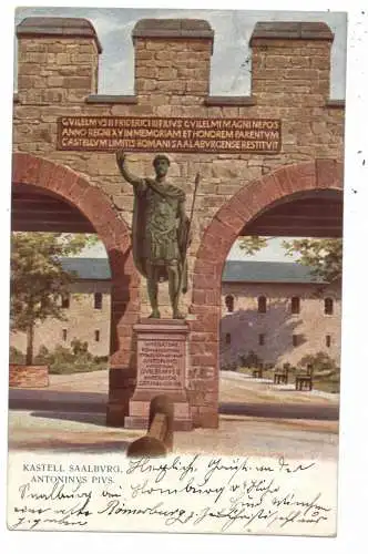 [Ansichtskarte] 6380 BAD HOMBURG, Saalburg, Antonius Pius, 1911. 