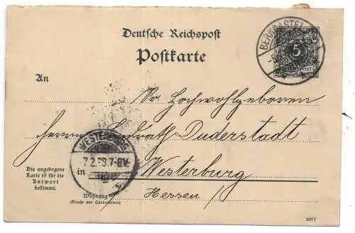 [Ansichtskarte] 5550 BERNKASTEL - KUES, Weingrosshandlung Wehr, Privat-Ga 1898, Angebot Moselwein / Schaumwein / 1893 Piesporter Moselschaumwein. 