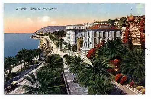 [Ansichtskarte] I 18038 SAN REMO, Corso dell' Imperatrice, 1930. 