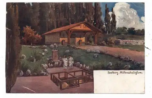 [Ansichtskarte] 6380 BAD HOMBURG, Saalburg, Mithrasheiligtum, 1908, kl. Druckstelle. 