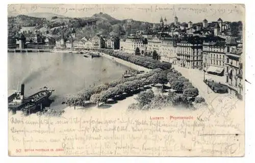 [Ansichtskarte] CH 6000 LUZERN LU, Promenade, 1902. 