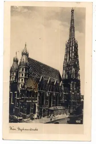 [Ansichtskarte] A 1000 WIEN, Stephanskirche, 1943. 