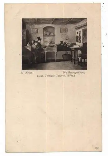 [Ansichtskarte] A 1000 WIEN, Kaiserliche Gemälde Gallerie, M.Neder "Die Gesangsübung", Verlag Löwy, 1903. 