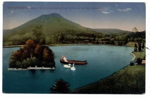 [Ansichtskarte] 5483 BAD NEUENAHR, Kaiser Wilhelm Park, Blick auf die Landskron, 1915. 