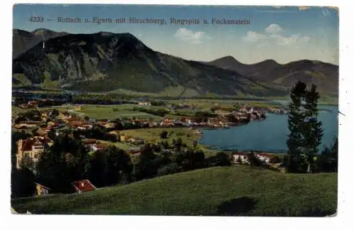 [Ansichtskarte] 8183 ROTTACH - EGERN, Hirschberg, Ringspitz und Fockenstein, 1924. 