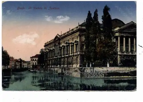 [Ansichtskarte] B 9000 GENT, Justizpalast, deutsche Feldpost, 1917. 