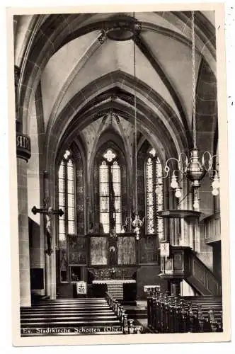[Ansichtskarte] 6479 SCHOTTEN, Evangelische Stadtkirche, Innenansicht. 