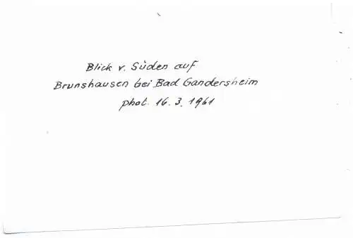 [Ansichtskarte] 3353 BAD GANDERSHEIM - BRUNSHAUSEN, Kloster von Süden, Photo 13,3 x 9 cm. 