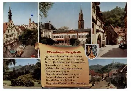 [Ansichtskarte] 6940 WEINHEIM, Chronik AK. 