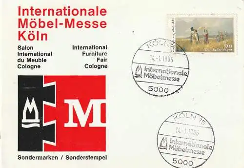 [Ansichtskarte] 5000 KÖLN, Ereignis, Internationale Möbel - Messe 1986. 