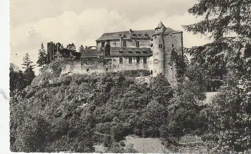 [Ansichtskarte] 5528 NEUERBURG, Burg, Landpoststempel "Uppershausen über Neuerburg", 1961. 