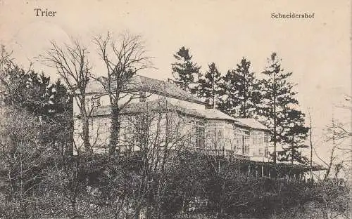 [Ansichtskarte] 5500 TRIER - WEISSHAUS, Schneidershof, 1910. 