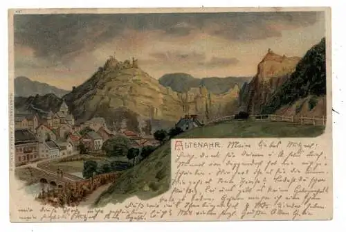 [Ansichtskarte] 5486 ALTENAHR, Lithographie 1901. 