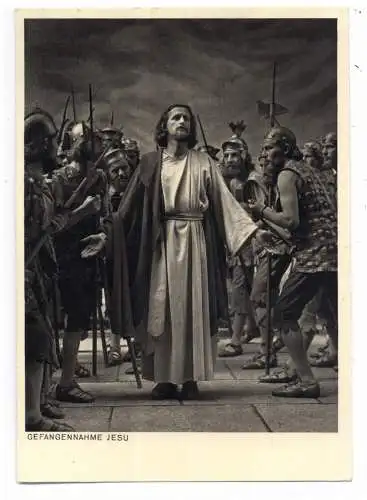 [Ansichtskarte] 8103 OBERAMMERGAU, Passionsspiele 1950, Gefangennahme Jesu. 