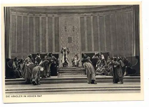 [Ansichtskarte] 8103 OBERAMMERGAU, Passionsspiele 1950, Die Händler im Hohen Rat. 