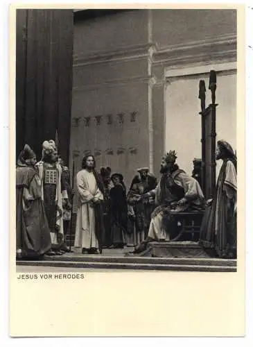[Ansichtskarte] 8103 OBERAMMERGAU, Passionsspiele 1950, Jesus vor Herodes. 