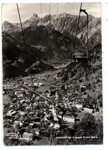 [Ansichtskarte] A 6780 SCHRUNS gegen Zimba, Personenseilbahn. 