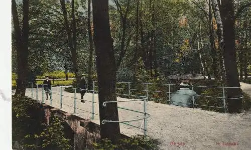 [Ansichtskarte] OBER - SCHLESIEN - NEISSE / NYSA, Im Stadtpark, 1912, coloriert. 