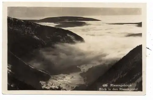 [Ansichtskarte] BÖHMEN & MÄHREN - PETZER / PEC POD SNEZKOU, Blick in den Riesengrund, 1931. 