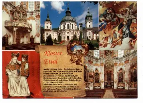 [Ansichtskarte] 8107 KLOSTER ETTAL, Chronik AK. 